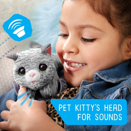 Animal interactif FurReal, nouveau-né Kitty, petit chat en peluche avec sons et mouvements
