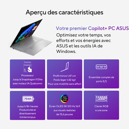 ASUS Vivobook S 15 OLED 15.6" Copilot+ PC Laptop - Cool Silver