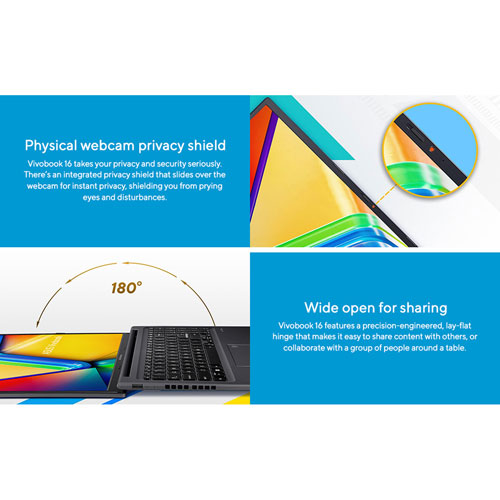 ASUS Vivobook 16 16" Laptop - Indie Black - English