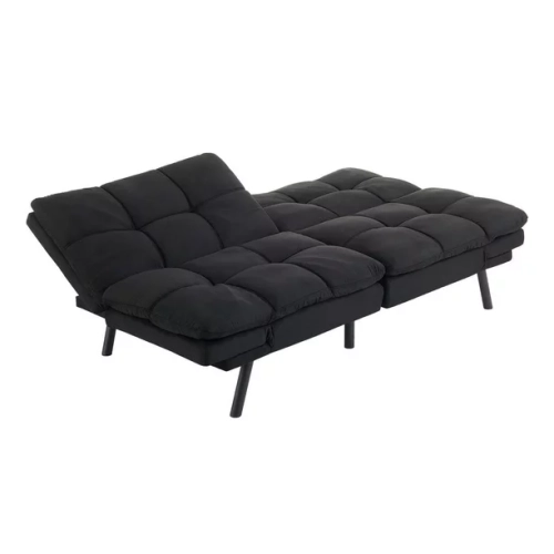 Futon en mousse à mémoire et en mousse à mémoire de Mehiaz avec accoudoir pliable