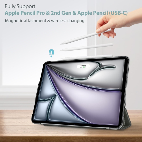 ProCase Smart Case for iPad Air 11-inch M2 2024/10.9 Air 5th Generation 2022/10.9 Air 4th 2020, Protective Cover for iPad Air 11 /Air 5 4 Gen -Grey