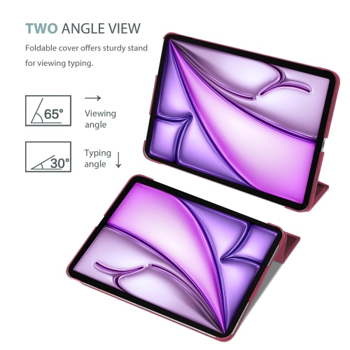 ProCase Smart Case for iPad Air 11-inch M2 2024/10.9 Air 5th Generation 2022/10.9 Air 4th 2020, Protective Cover for iPad Air 11 /Air 5 4 Gen -Wine
