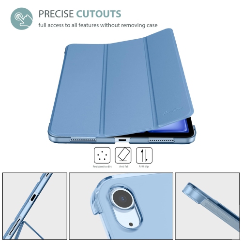 ProCase Smart Case for iPad Air 11-inch M2 2024/10.9 Air 5th Generation 2022/10.9 Air 4th 2020, Protective Cover for iPad Air 11 /Air 5 4 Gen -Blue