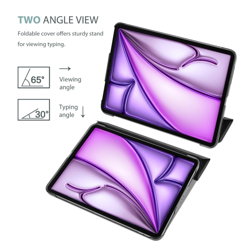 ProCase Smart Case for iPad Air 11-inch M2 2024/10.9 Air 5th Generation 2022/10.9 Air 4th 2020, Protective Cover for iPad Air 11 /Air 5 4 Gen -Black