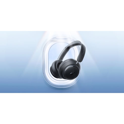 Refurbished - Soundcore by Anker Space Q45 Over-Ear Noise Cancelling Bluetooth Headphones - Black