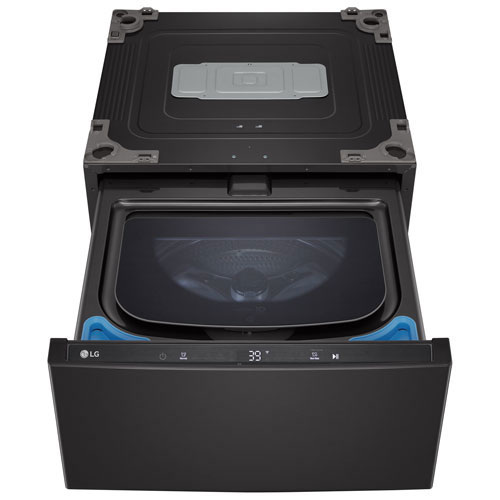 Open Box - LG Sidekick 27" 1.0 Cu. Ft. Laundry Pedestal Washer - Black Steel - Perfect Condition