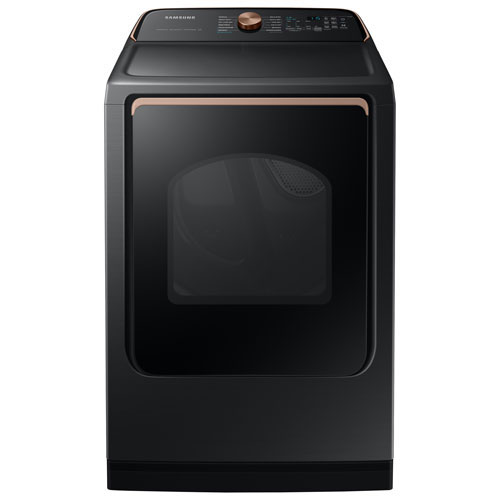 Open Box - Samsung 7.4 Cu. Ft. Electric Steam Dryer - Black - Scratch & Dent