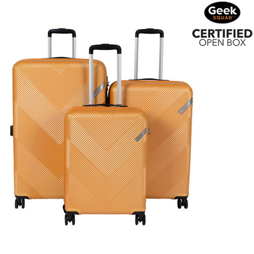 Open Box - American Tourister Exoline 3-Piece Hard Side Expandable Luggage Set - Honey Gold