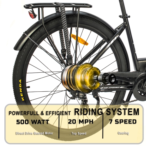 Rover By Land Rover 500-Watt Trekking E-Bike with Pedal Assist