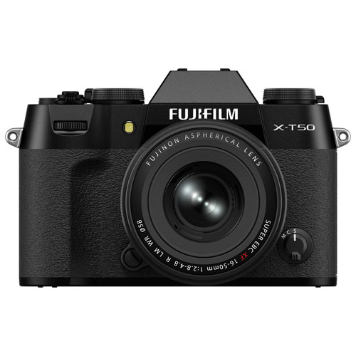 Fujifilm X-T50 Mirrorless Camera with 16-50mm Lens Kit - Black