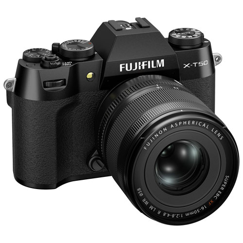Appareil photo sans miroir X-T50 de Fujifilm avec objectif 16-50mm - Noir