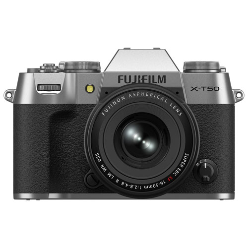 Fujifilm X-T50 Mirrorless Camera with 16-50mm Lens Kit - Silver