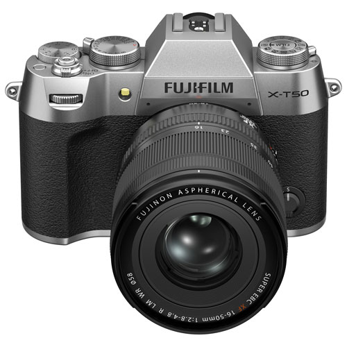 Fujifilm X-T50 Mirrorless Camera with 16-50mm Lens Kit - Silver