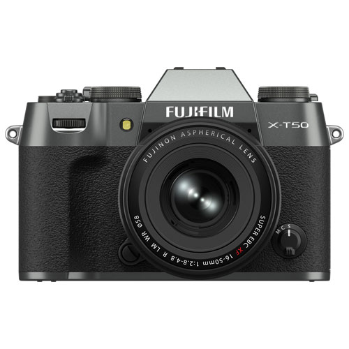 Fujifilm X-T50 Mirrorless Camera with 16-50mm Lens Kit - Charcoal Silver