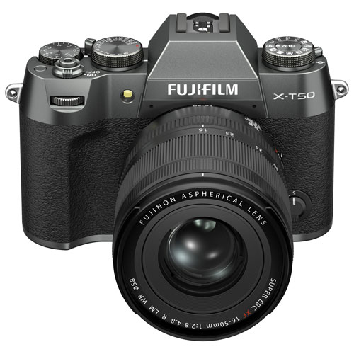 Fujifilm X-T50 Mirrorless Camera with 16-50mm Lens Kit - Charcoal Silver