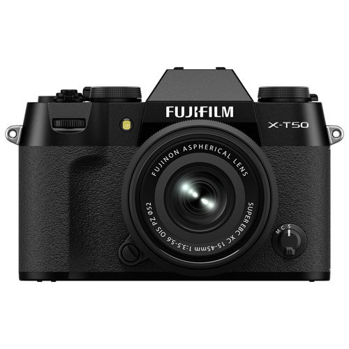 Fujifilm X-T50 Mirrorless Camera with 15-45mm Lens Kit - Black