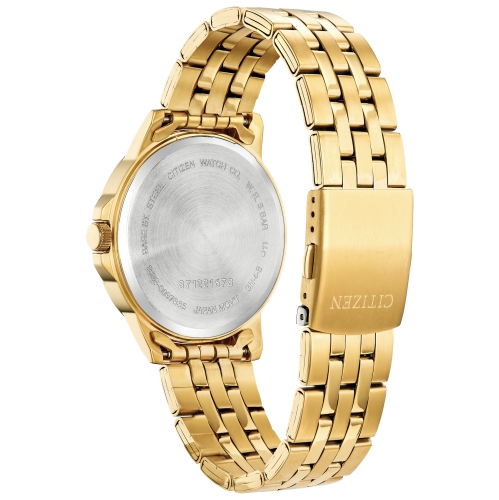Montre à quartz pour hommes de Citizen 41&nbsp;mm avec boîtier et bracelet en acier inoxydable doré et cadran champagne