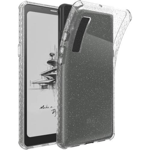 Étui SKN Onyx Boox Palma de TUDIA pour portable de 6,13&nbsp;po - Couverture arrière - Transparent scintillant