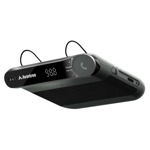 Avantree Roadtrip - Bluetooth Speaker & Wireless FM Transmitter Kit 2-in-1 for Cars with Hands-Free 6W Speakerphones, Built-in Mic, and Multipoint