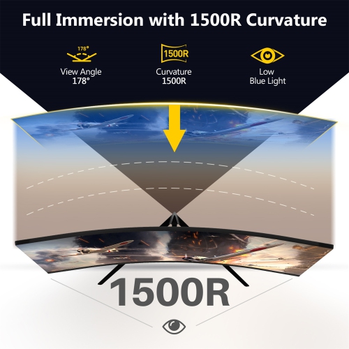 UG27 27" 1080P Full HD 200Hz 1ms Curved Gaming Monitor - Black