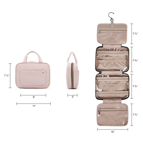 Bagsmart BoncheminThe Space Saver Toiletry Bag-Large Baby Pink