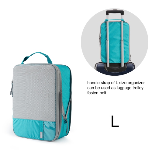 Bagsmart – cubes de rangement à compression, sarcelle