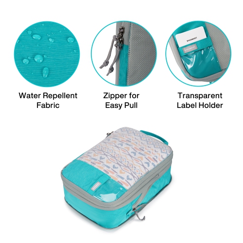 Bagsmart – cubes de rangement à compression, sarcelle