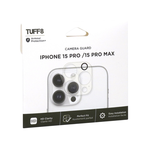 Protecteur de caméra TUFF8 pour iPhone 15 Pro/Pro Max