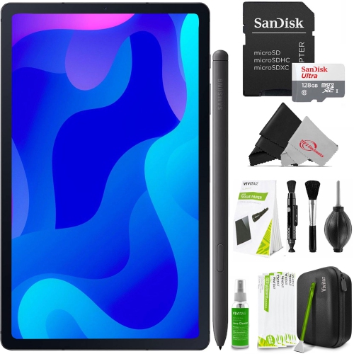 Samsung Galaxy Tab S6 Lite 10.4" Tablet with 128GB microSDHC Card + Cleaning Kit