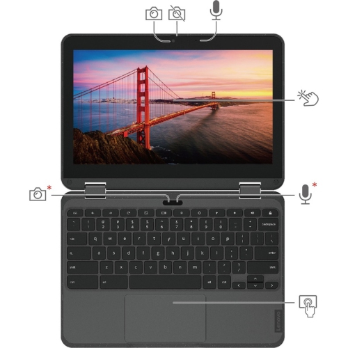 Lenovo 300e Gen 3 11.6 HD Inch Touchscreen 2-in-1 Notebook