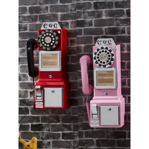 Ryan Bros. Retro 1950's Payphone with Coin Bank