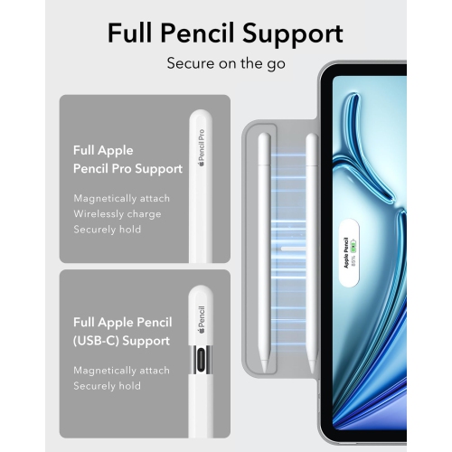 iPad Air 11 Inch Case, iPad Air 5th/4th Generation Case (2022/2020), 10.9 Inch, Powerful Magnetic Case, Supports Pencil Pro/USB-C, Auto Wake/Sleep,