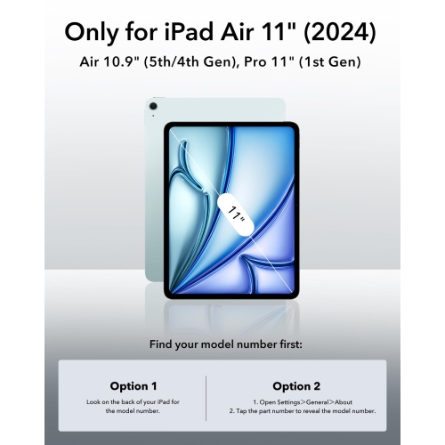 iPad Air 11 Inch Case, iPad Air 5th/4th Generation Case (2022/2020), 10.9 Inch, Powerful Magnetic Case, Supports Pencil Pro/USB-C, Auto