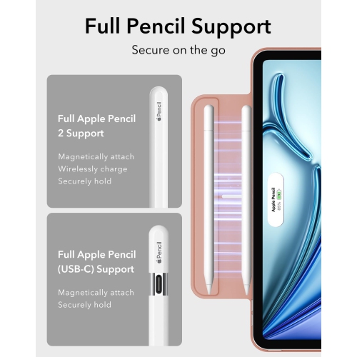 iPad Air 11 Inch Case, iPad Air 5th/4th Generation Case (2022/2020), 10.9 Inch, Powerful Magnetic Case, Supports Pencil Pro/USB-C, Auto