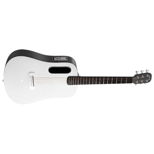 LAVA ME PLAY 36" Acoustic Electric Guitar with Lite Bag- Nightfall/ Frost White