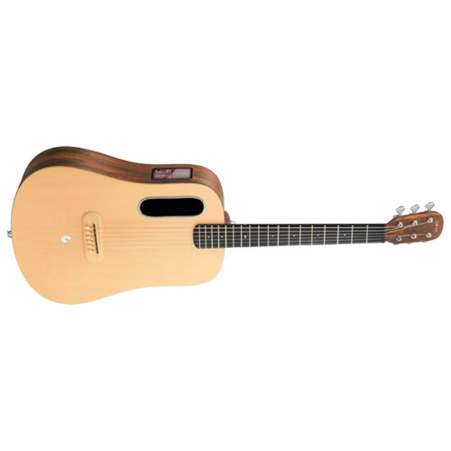 Guitare électroacoustique de 36 po ME 4 de LAVA avec sac Lite - Brun grain de bois et brun burlywood