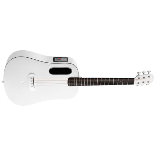 Guitare électroacoustique de 36 po ME PLAY de LAVA avec sac Lite - Blanc marin