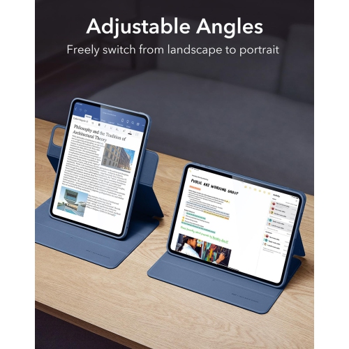 iPad Pro 13 Case, iPad Pro 13 Inch Case with Pencil Holder, Removable Magnetic Cover, Vertical Stand, Fully Supports Pencil Pro/USB-C, Rebound 360