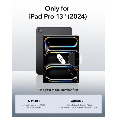 iPad Pro 13 Case, iPad Pro 13 Inch Case with Pencil Holder, Removable Magnetic Cover, Vertical Stand, Fully Supports Pencil Pro/USB-C, Rebound 360