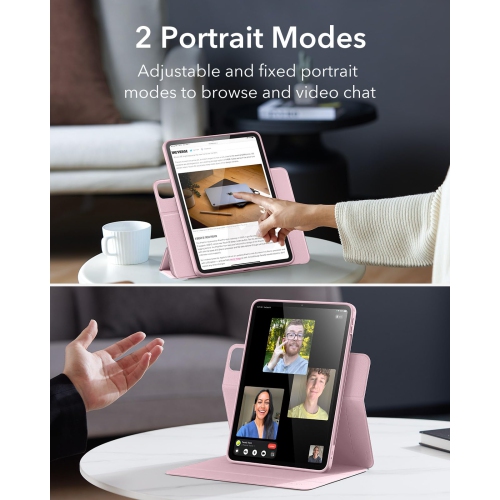 iPad Pro 13 Case, iPad Pro 13 Inch Case with Pencil Holder, Removable Magnetic Cover, Vertical Stand, Fully Supports Pencil Pro/USB-C, Rebound 360