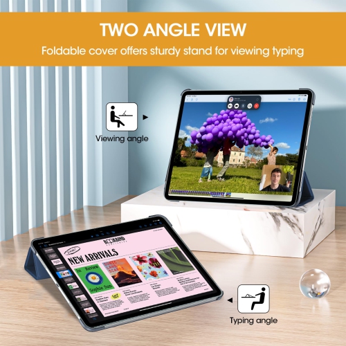 ProCase for iPad Pro 13 Inch Case 2024, 2024 iPad M4 13 Case Smart Folio 13" iPad Pro 2024 Case, Slim Stand Hard Shell Back 2024 13-inch iPad Pro