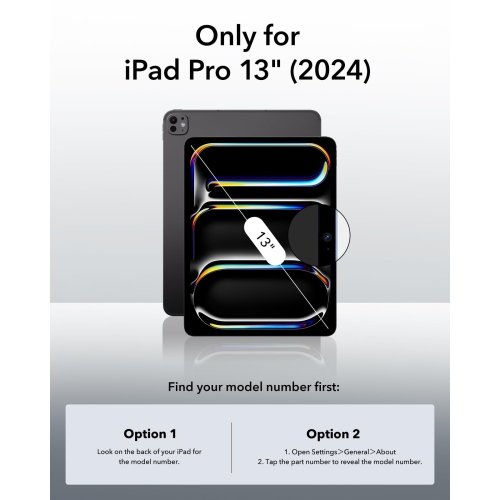 iPad Pro 13 Case, Powerful Magnetic Attachment, Slim Trifold Stand Case, Supports Pencil Pro/USB-C, Auto Wake/Sleep, Durable Protection, Rebound