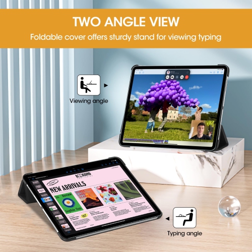 ProCase for iPad Pro 13 Inch Case 2024, 2024 iPad M4 13 Case Smart Folio 13" iPad Pro 2024 Case, Slim Stand Hard Shell Back 2024 13-inch iPad Pro