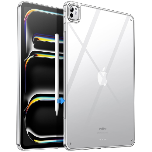 HLD  Clear Case for Ipad Pro 13-Inch M4 (2024), Anti-Yellowing Transparent Shockproof Slim Tablet Back Cover With Hard PC Back And Soft Tpu Bumper