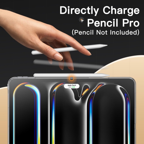 Clear Case for iPad Pro 13-Inch M4, Anti-Yellowing Transparent Shockproof Slim Tablet Back Cover with Hard PC Back and Soft TPU Bumper