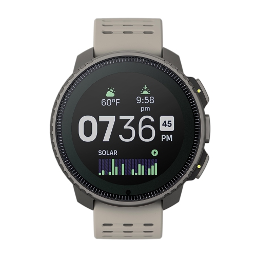 SUUNTO Vertical: Adventure GPS Solar Charging Watch, Large Screen, Offline Maps - Titanium/Black