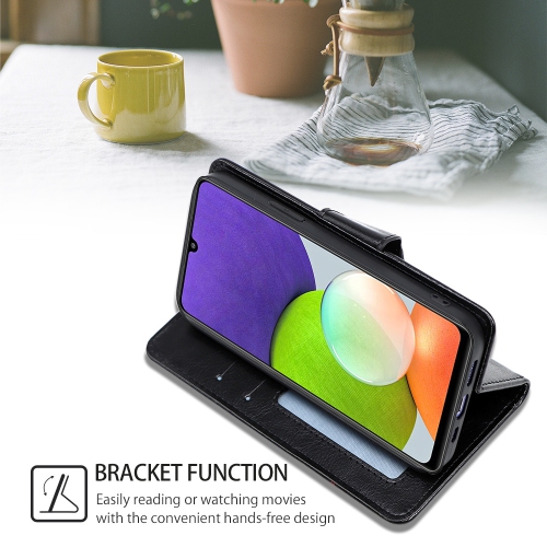 TopSave Leather Folio Flip Wallet w/Magnetic Clip Card Slot Holder Case For Motorola Moto G 5G(2024) 6.6", Black