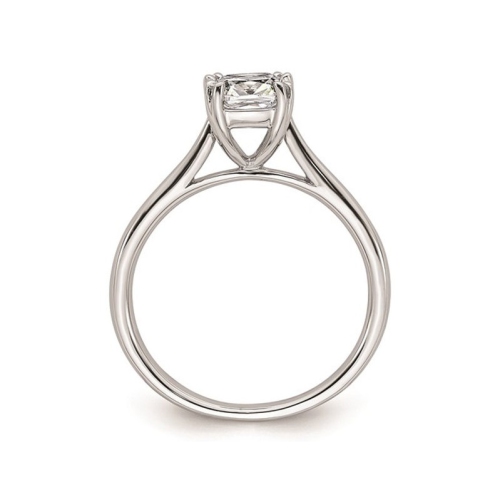 1.25 Carat IGI Certified Cushion-Cut Lab Grown Diamond Solitaire Engagement Ring in 14K White Gold