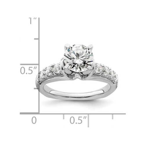 2.00 Carat IGI Certified Round Lab-Grown Diamond Engagement Ring 14K White Gold