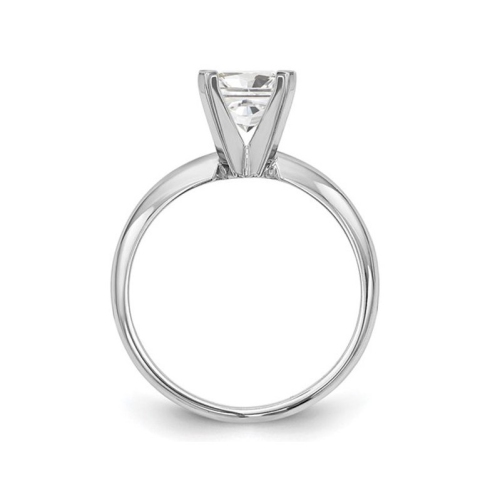 1.25 Carat GCAL Certified Princess-Cut Lab-Grown Diamond Engagement Ring 14K White Gold